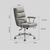Ergonomic Swivel Office Chair | Memory Foam, 360° Rotation, 135° Recline – Faux Leather