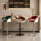Luxury Swivel Bar Stool | Height Adjustable | Stainless Steel Base