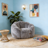 Oversized Bean Bag Reading Chair | Frameless, High-Density Shredded Foam, Loop Velvet