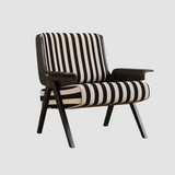 Vintage Designer Single Sofa Chair with Ash Wood Frame | Upholstered Armchair