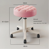 360° Swivel PU Leather Rolling Stool Adjustable Height Beauty Salon Office Chair