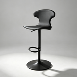 Modern Luxury Saddle Leather Bar Stool - Adjustable Swivel Counter Chair