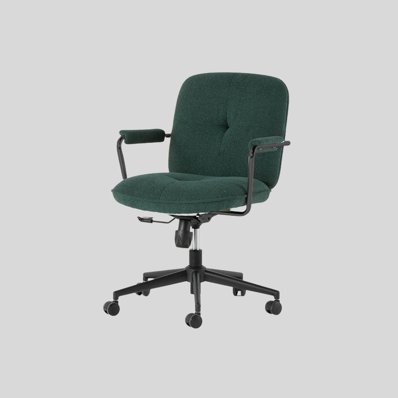 Modern Office Chair with Adjustable Height and Soft Fabric Upholstery