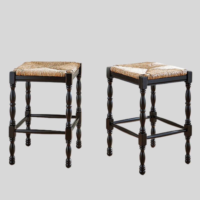 Dorchester Square Counter Stool with Rush Seat