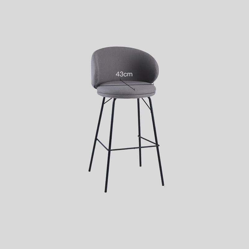 Fashionable Bar Chair Nordic Iron High Stool Bar Front Desk High Chair with Backrest Counter Height Barstool