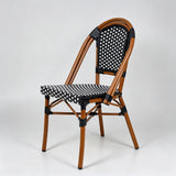 French Rattan Outdoor Chair | Weatherproof Wicker Cafe & Patio Bistro Chair
