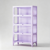 Steel Frame Tempered Glass Display Cabinet | Flip-Up Doors | Removable Legs