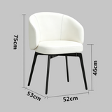 Italian Minimalist Swivel Upholstered Dining Chair