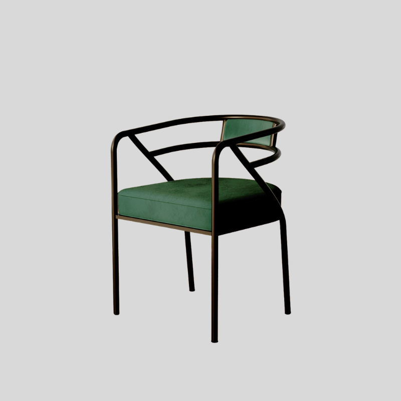 Modern Luxe Gold-Framed Dining Chair