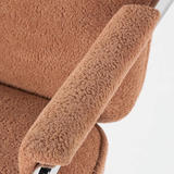 Modern Office Chair with Adjustable Height and Soft Fabric Upholstery