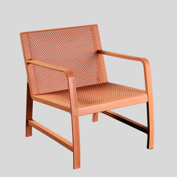 Perforated Outdoor Lounge Chair – Modern All-Weather Patio Armchair