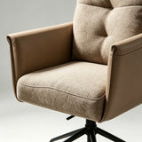 Adjustable Cotton-Linen & Microfiber Leather Study Chair