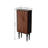 Colección de gabinetes de madera con incrustaciones Sunburst vintage