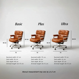 Robin Executive Leather Office Chair - Mid-Century Modern