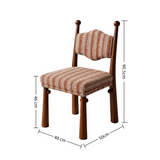 Solid Ash Wood Dining Chair - Mid-Century Upholstered Seat
