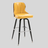 European Swivel Bar Stools Metal Wooden Modern Counter Designer Bar Chair