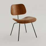 Mid-Century Modern Bentwood Dining Chair with Chrome Legs for Sleek Sophistication