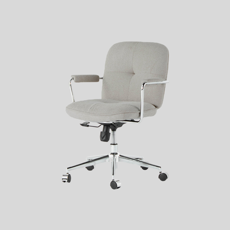 Modern Office Chair with Adjustable Height and Soft Fabric Upholstery