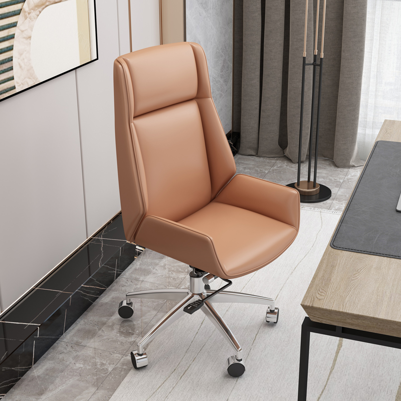 Modern Executive Swivel Office Chair with High Backrest