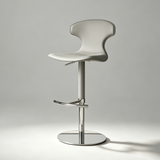 Modern Luxury Saddle Leather Bar Stool - Adjustable Swivel Counter Chair