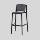 Stackable Counter Stools Plastic Bar Chairs with Back Kitchen Counter Barstool Armless Tall Chairs With Foot Rest