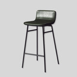 Modern Leather Bar Stool with Gold Metal Legs for Luxurious Interiors