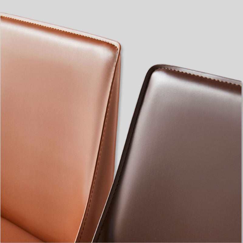 Sleek Modern Leather Dining Chair - Elegant and Durable