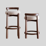 Reception Luxury High Wooden Bar Stool Modern Home Minimalist Designer Kitchen Counter Stools Accent Sillas Bar Furniture