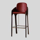 Modern Bar Stool Saddle Leather Kitchen Nordic Reception Dining Chairs Metal Design Chaises Longues Bar Lounge Furniture