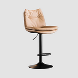 Nordic Swivel Bar Stool - Adjustable Height Leather Counter Stool