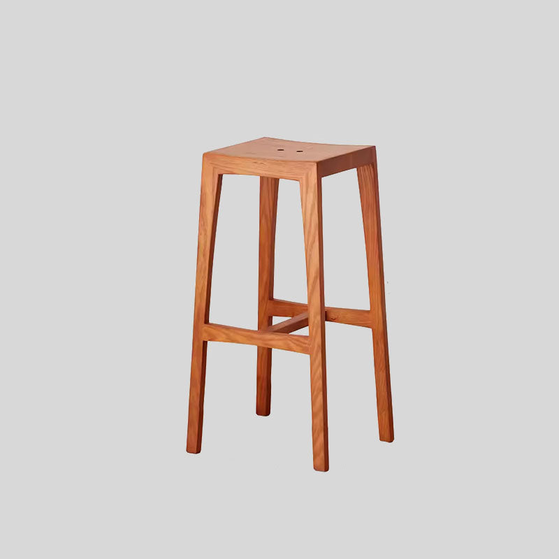 Minimalist Solid Wood Bar Stool for Modern Interiors