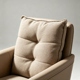 Adjustable Cotton-Linen & Microfiber Leather Study Chair