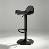 Saddle Leather Bar Stool - Swivel and Height Adjustable Kitchen Island Seat