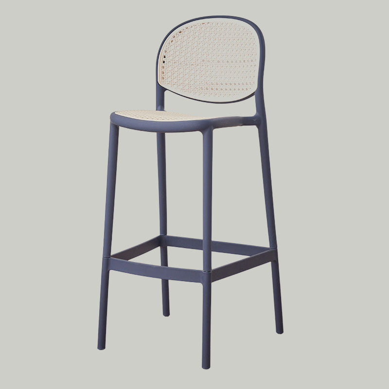 Nordic Bar Chair Family Backrest High Chair In The Ancient Style Rattan Woven Bar Chair Modern Simple Bar Chair