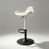 Saddle Leather Bar Stool - Swivel and Height Adjustable Kitchen Island Seat