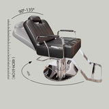 Luxury Reclining Salon Chair with Gold or Chrome Base