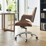 Contemporary Swivel Chair with Wooden Frame and High-Quality Upholstery