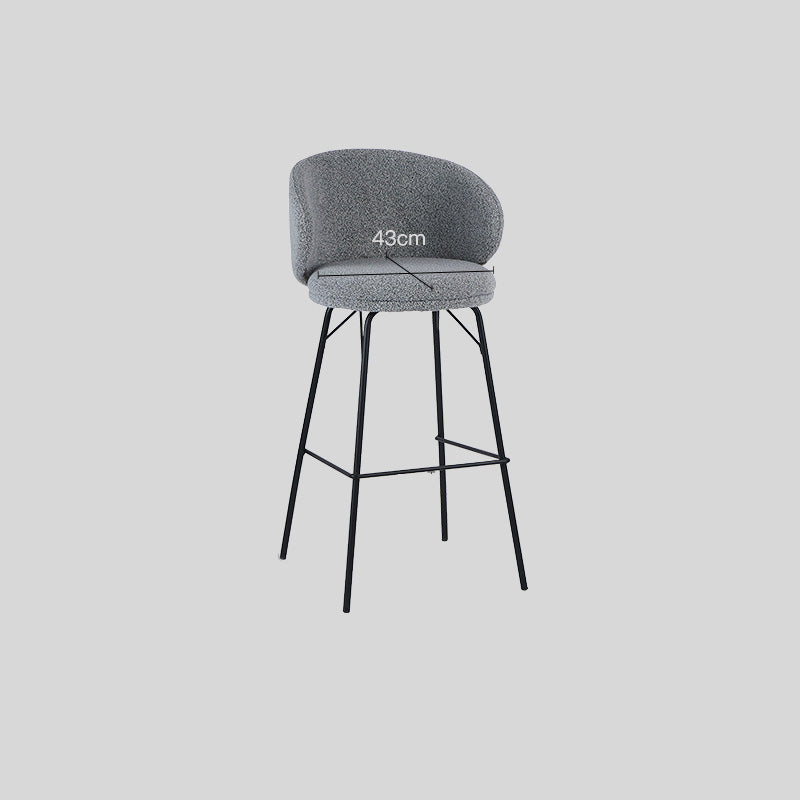 Fashionable Bar Chair Nordic Iron High Stool Bar Front Desk High Chair with Backrest Counter Height Barstool