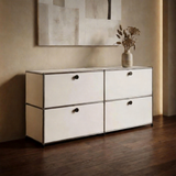USM Modular Stainless Steel Sideboard | Mid-Century Storage Cabinet | STOOLTOPIA
