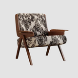 Vintage Designer Single Sofa Chair with Ash Wood Frame | Upholstered Armchair