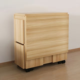 Folding Extendable Dining Table Set with Storage Shelves and 4 Stools