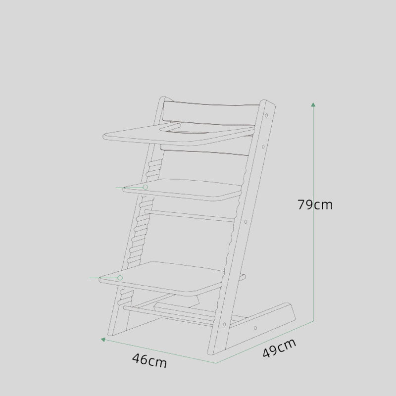 Adjustable Wooden High Chair for Toddlers: Ergonomic, Safe, and Stylish