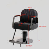 Retro Hydraulic Salon Chair – Heavy-Duty Metal Frame & Premium Leatherette Seat