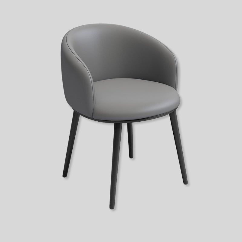 Modern Grey Leather Armchair - Sleek Design and Ultimate Comfort