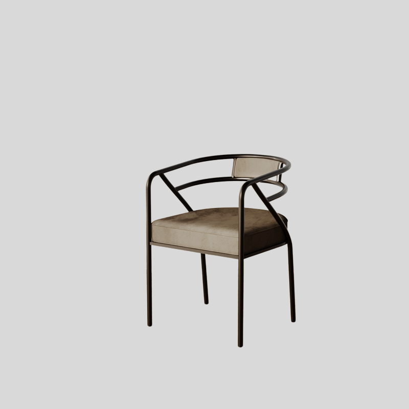 Modern Luxe Gold-Framed Dining Chair