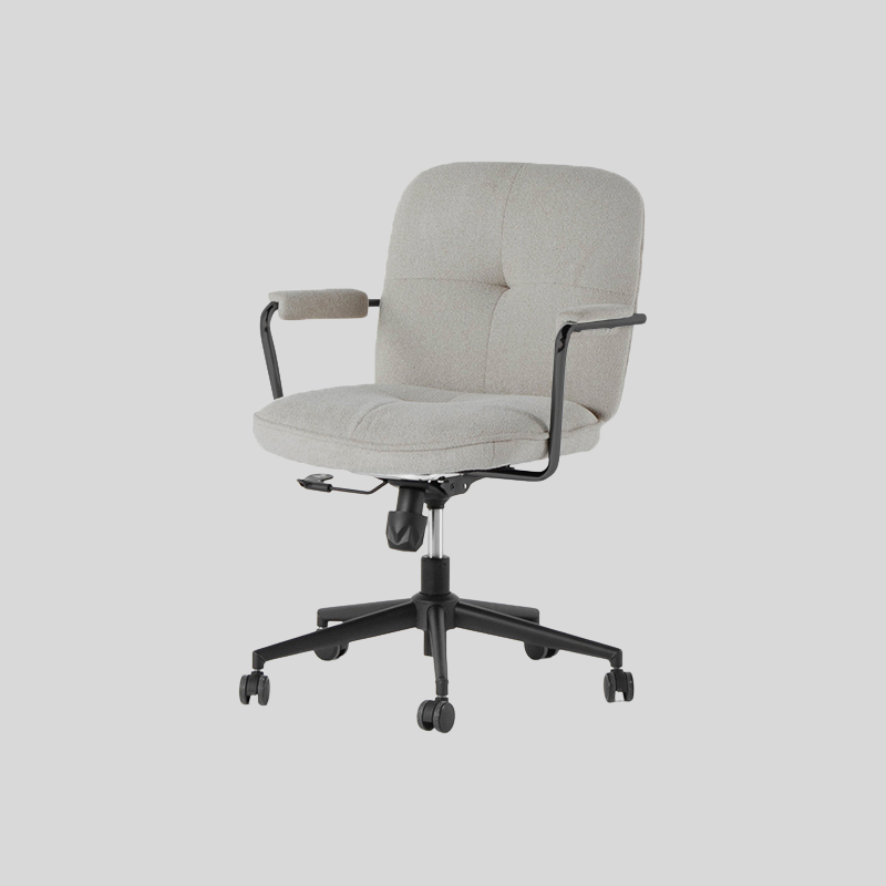 Modern Office Chair with Adjustable Height and Soft Fabric Upholstery