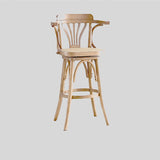 Swivel Chair Furniture Supplier Retro Solid Wood Swivel Bar Stool Bar Chair with Arms for Hotel/bar/ Restaurant