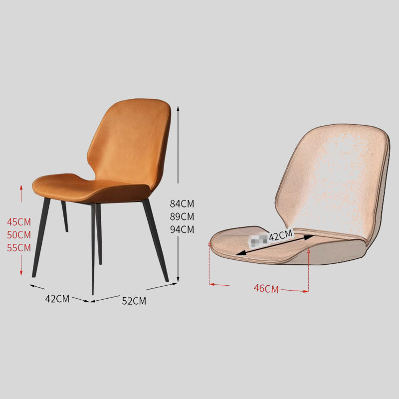 Modern Leather Dining Chair with Ergonomic Design - Perfect for Any Space