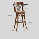 Vintage Bentwood Bar Stool - Elegant and Sturdy with Rattan Seat