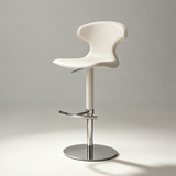 Modern Luxury Saddle Leather Bar Stool - Adjustable Swivel Counter Chair